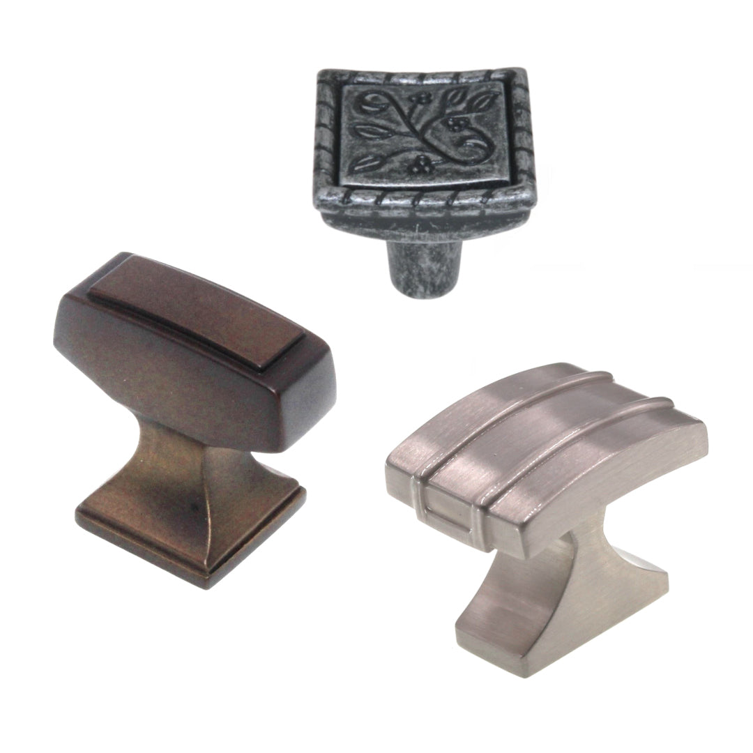 Square and Rectangle Cabinet Knobs