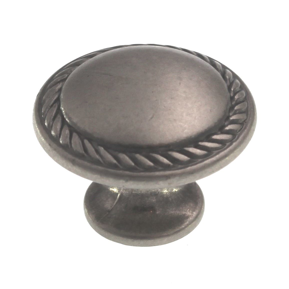 Hafele 1 1/8" Braided Rope Pattern Cabinet Knob Pewter 125.21.102