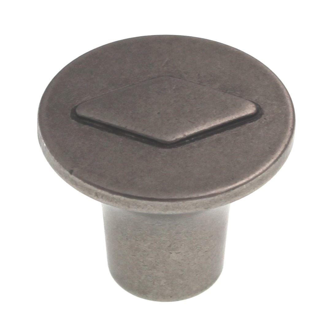 Hafele 1 1/8" Mission Cabinet Knob Diamond Pewter 132.93.910