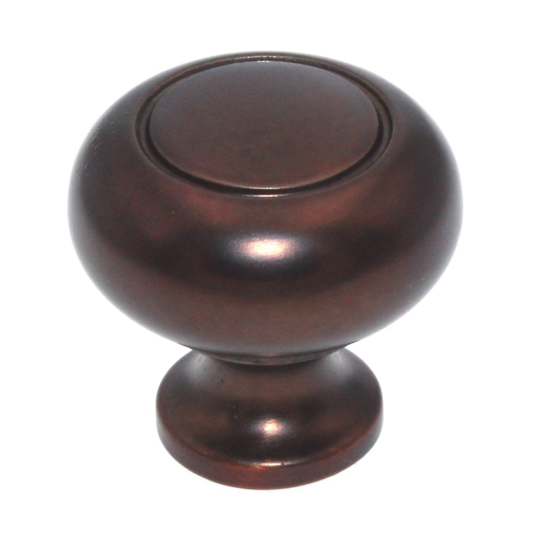 Style Selections Designer Bronze Gilt Round Etched 1 1/4" Knob 40911