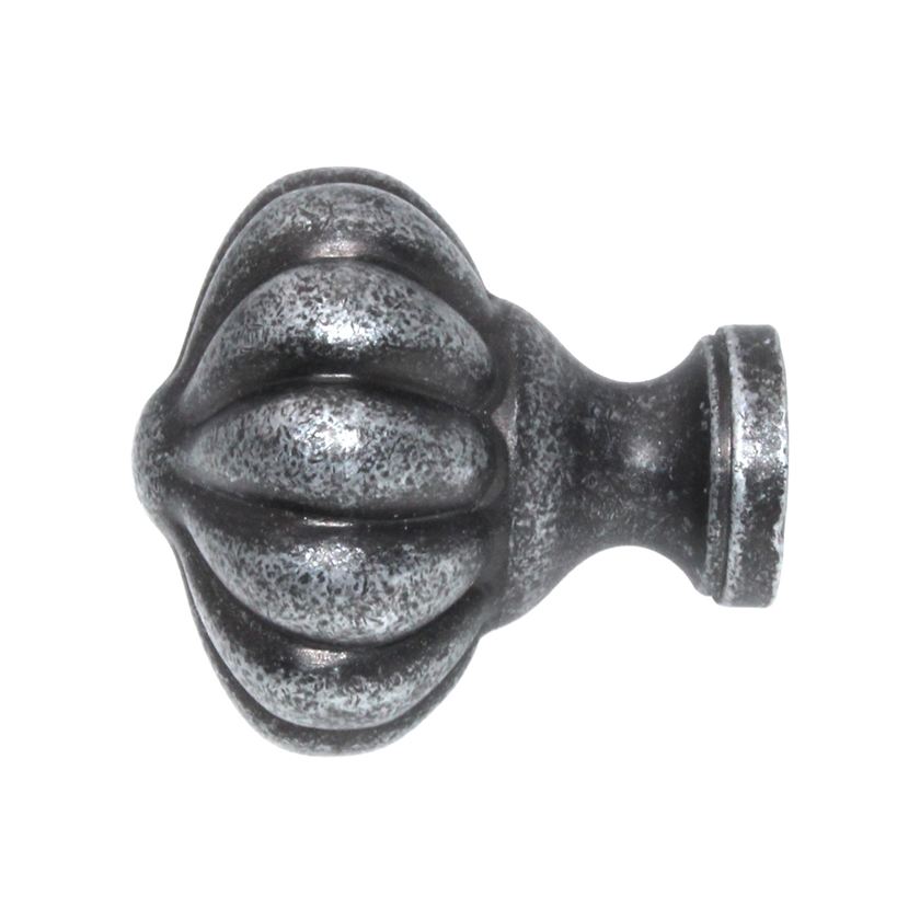Ultra Designer's Edge 1 1/4 Inch Cabinet Decorative  Knob Antique Silver 41689R1