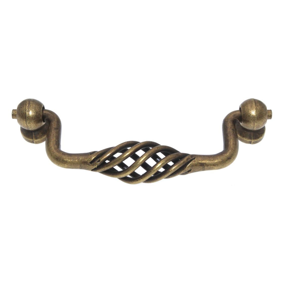 Ultra Hardware Designer's Edge Bail Pull 4" Ctr Antique Brass 59722