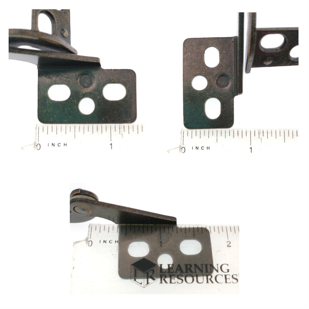 Set of Brass Knife-Pivot Pin Hinges 3/8" Inset Semi-concealed AP 6103-AB