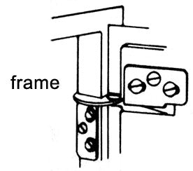 Set of Brass Knife-Pivot Pin Hinges 3/8" Inset Semi-concealed AP 6103-AB
