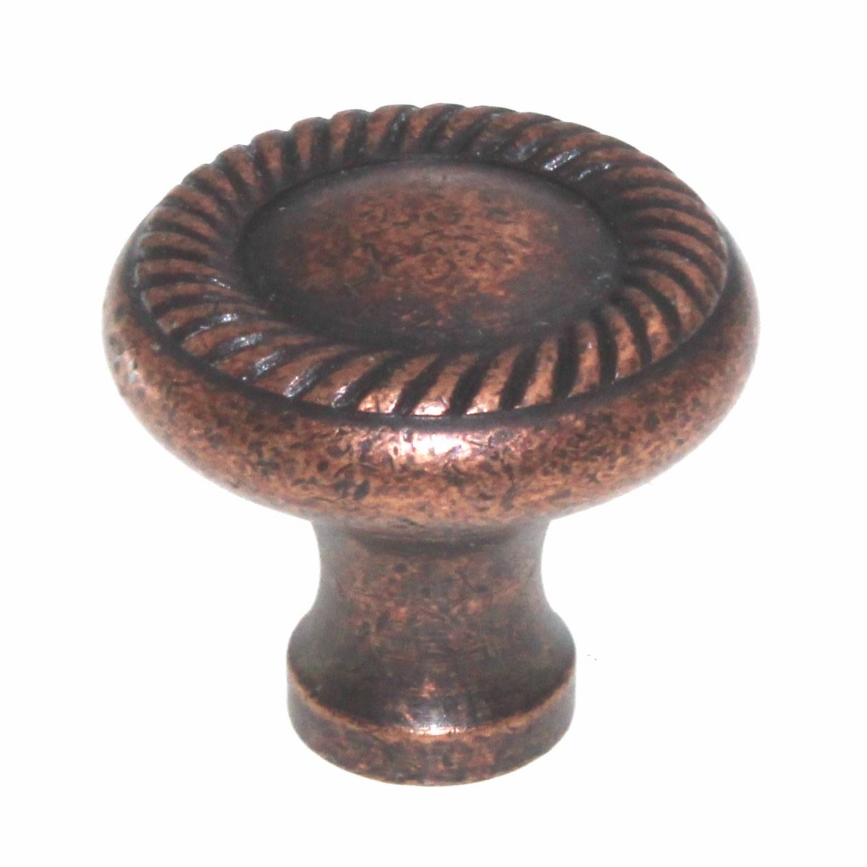 Cliffside Solid Brass 1 1/4" Rope Suite Cabinet Knob Old Copper B674-31-OC