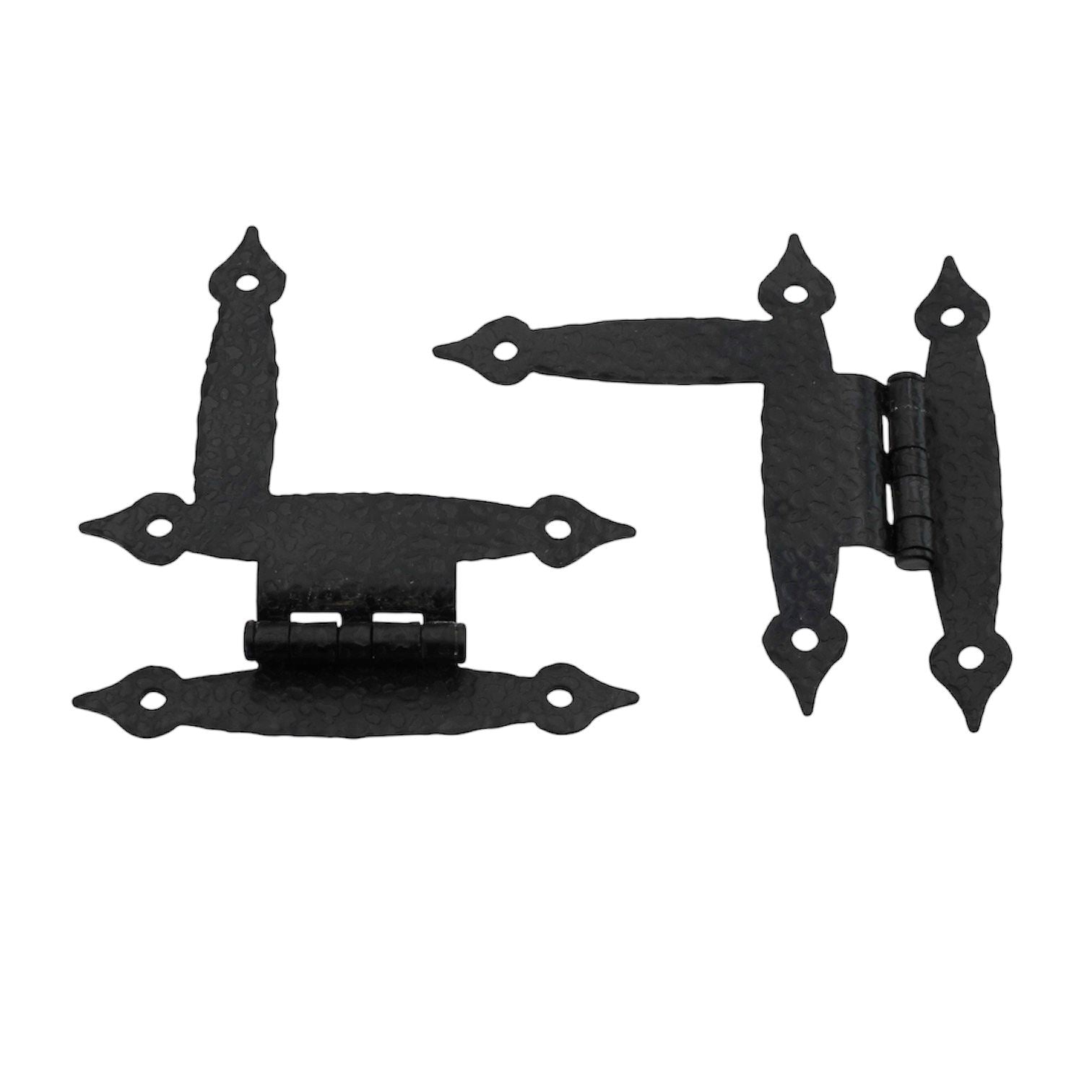 Pair Amerock Hammered, Spade Tip Colonial Black 3/8" Offset "HL" Hinge BP1622-CB