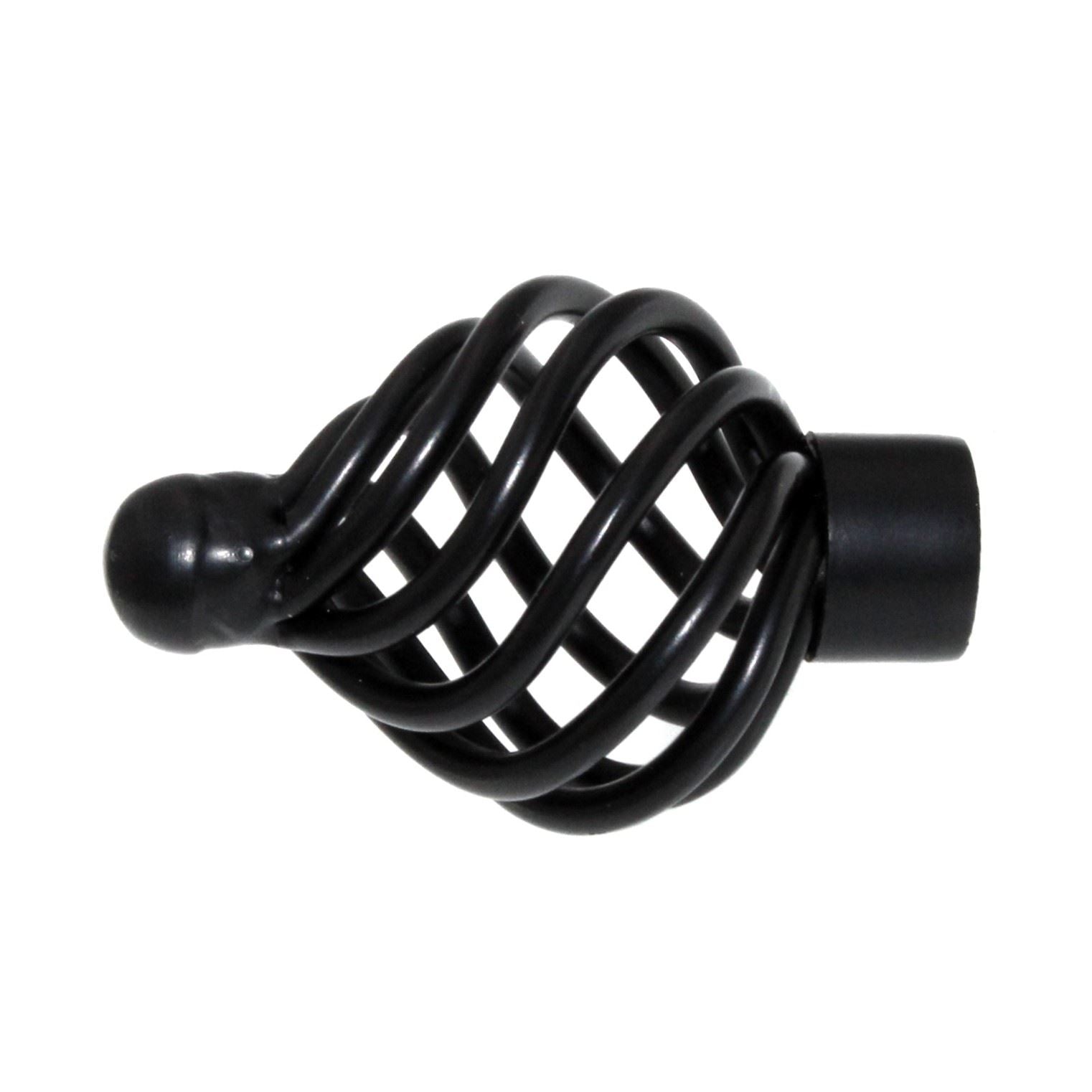 Amerock Village Classics Birdcage Flat Black Knob 1-3/8 inch BP19320FB
