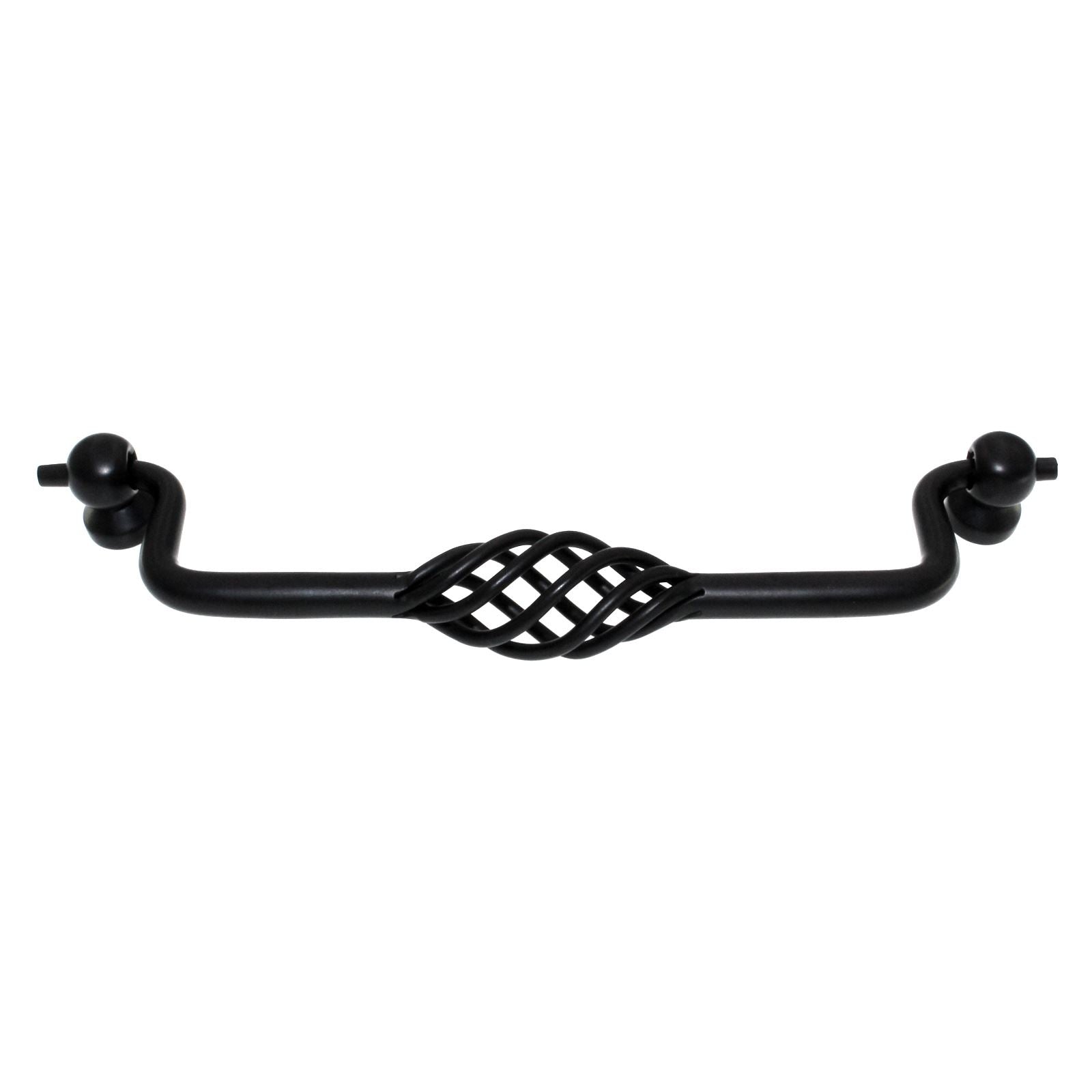 Amerock Village Classics Flat Black 6 1/4 inch (160mm) CTC Bail Pull BP19324FB