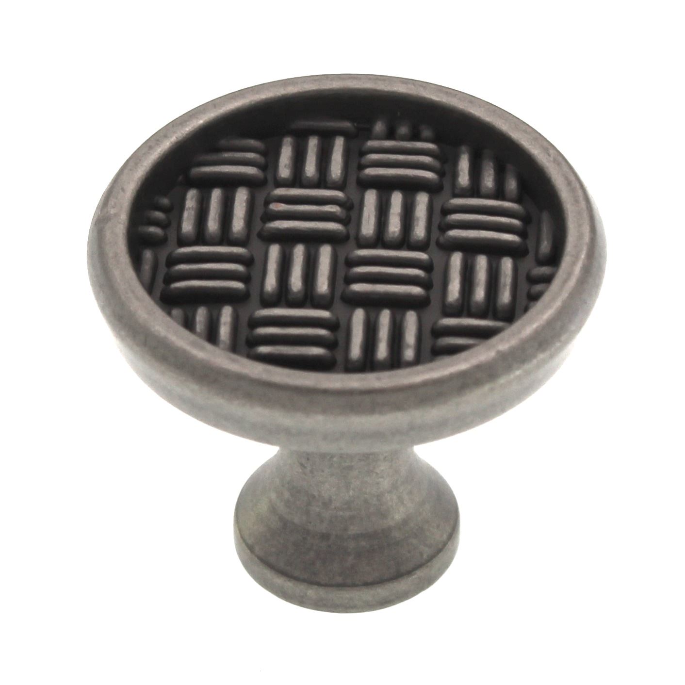 10 Pack Amerock Patterns BP26123-WN Weathered Nickel 1 3/8" Weave Cabinet Knobs