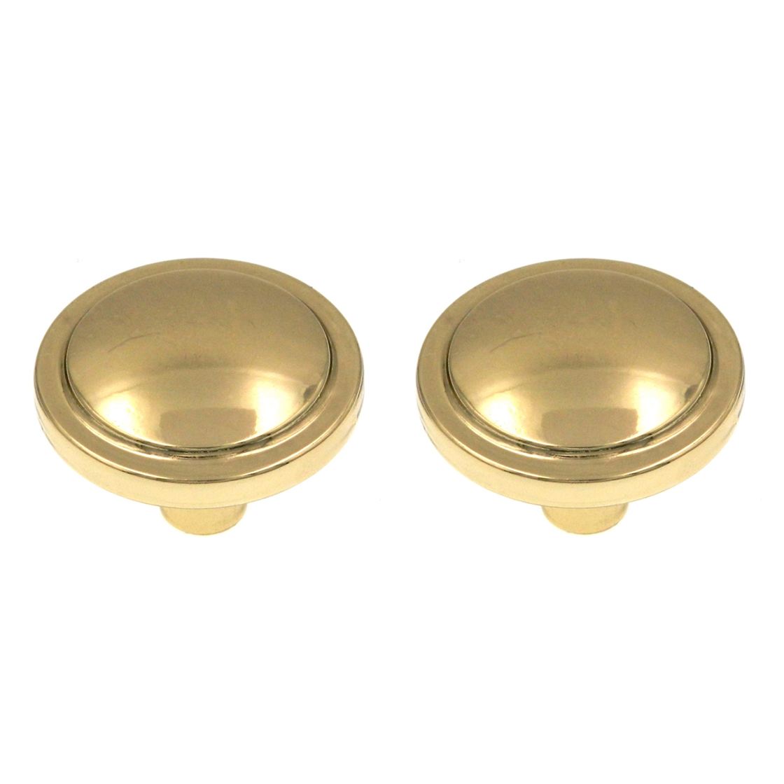2 Pack Amerock Hardware BP3443-3 Polished Brass 1 3/16" Cabinet Knob Pulls