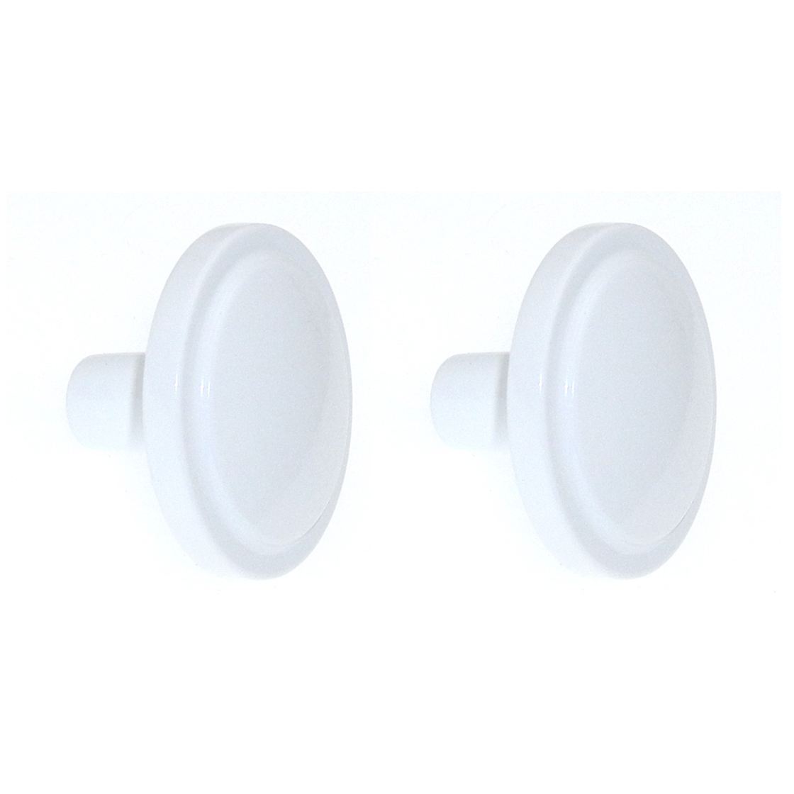 2 Pack Amerock BP3443-GW Gloss White Allison Value 1 3/16" Cabinet Knob Pulls