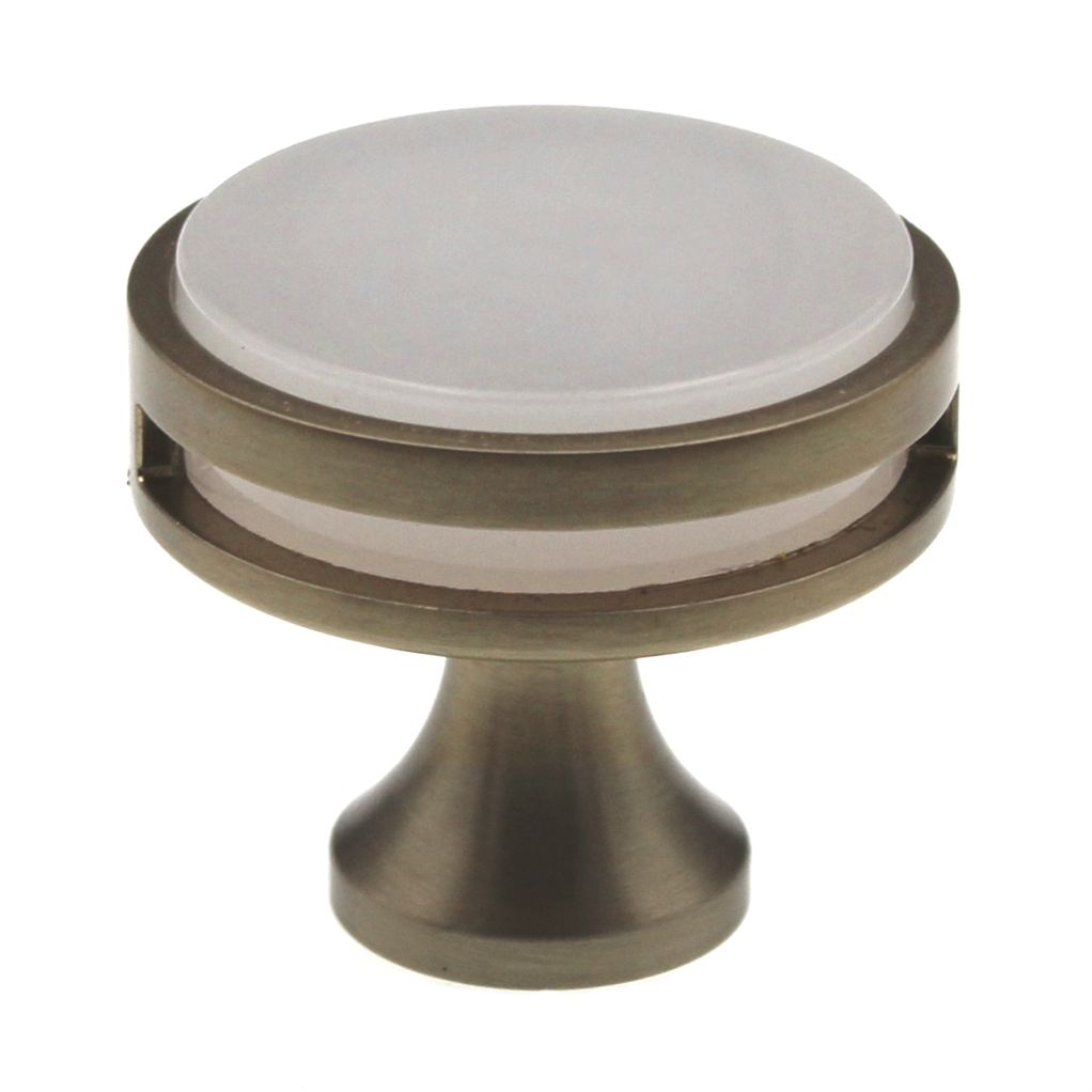 Amerock Oberon 1 3/8" Round Cabinet Knob Golden Champagne Frosted BP36608BBZFA