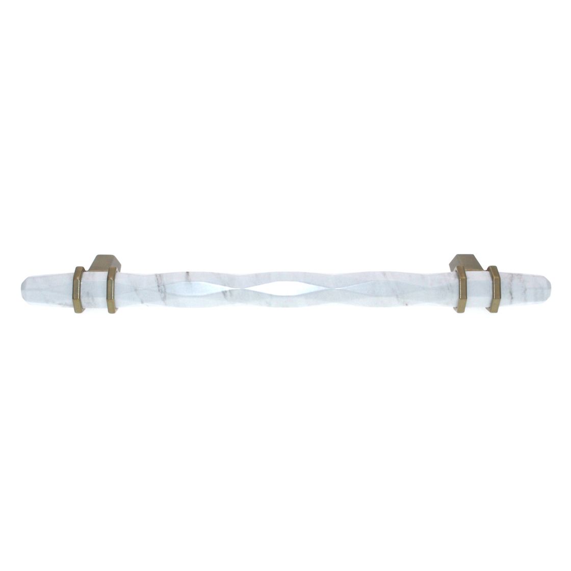 Amerock Carrione 6 5/16" (160mm) Ctr Pull White Golden Champagne BP36650MWBBZ