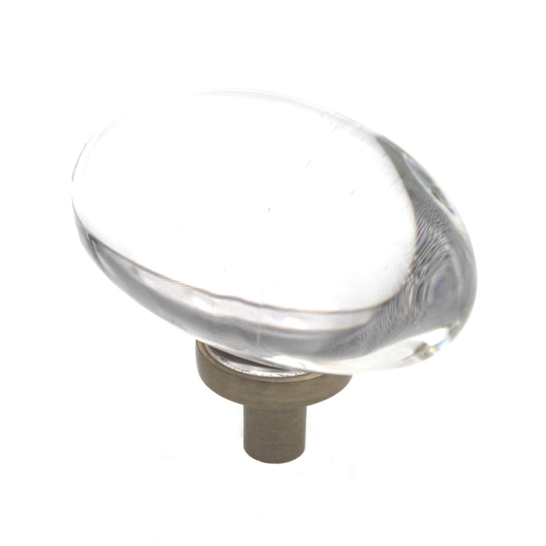 Amerock Glacio 1 7/8" Oval Cabinet Knob Clear Golden Champagne BP36651CBBZ