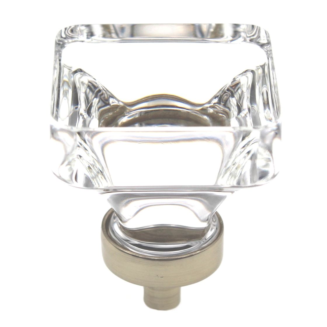 Amerock Glacio 1 3/8" Square Cabinet Knob Clear Golden Champagne BP36653CBBZ