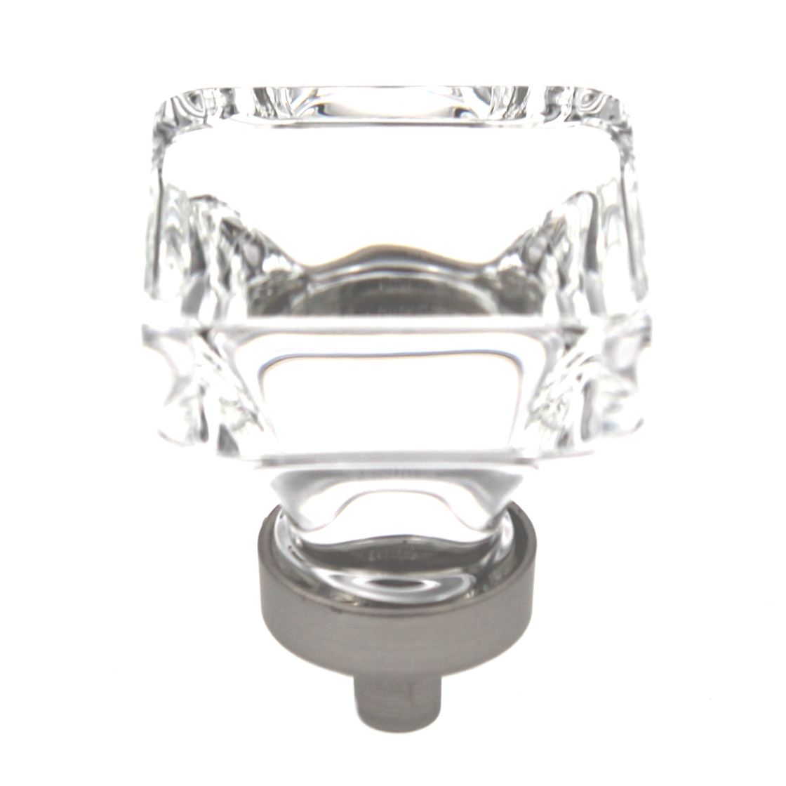 Amerock Glacio 1 3/8" Square Cabinet Knob Clear Satin Nickel BP36653CG10