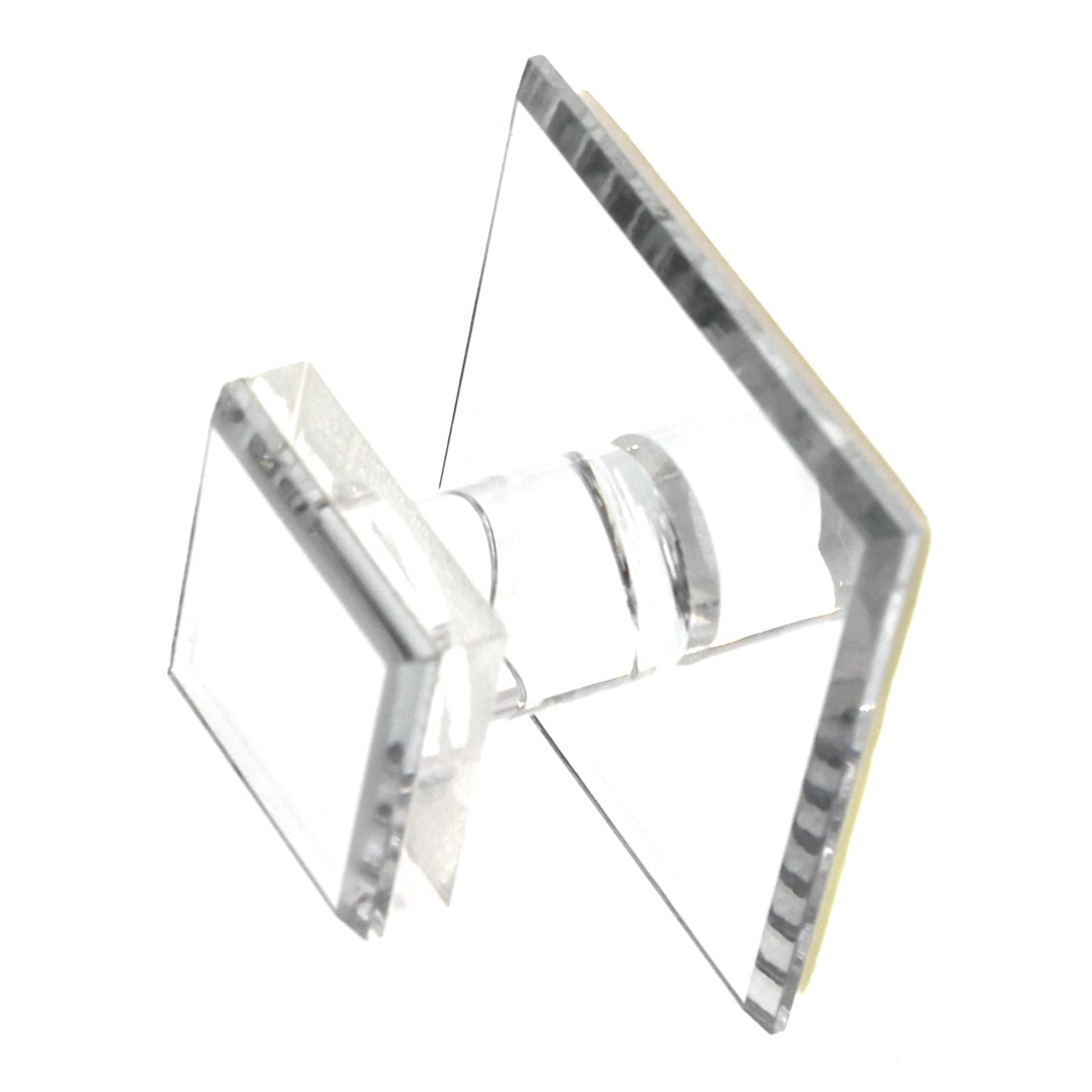 Richelieu Mornac Square Knob on 1 3/4" Base Mirror Effect Clear BP50011