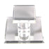Richelieu Mornac Square Knob on 1 3/4" Base Mirror Effect Clear BP50011