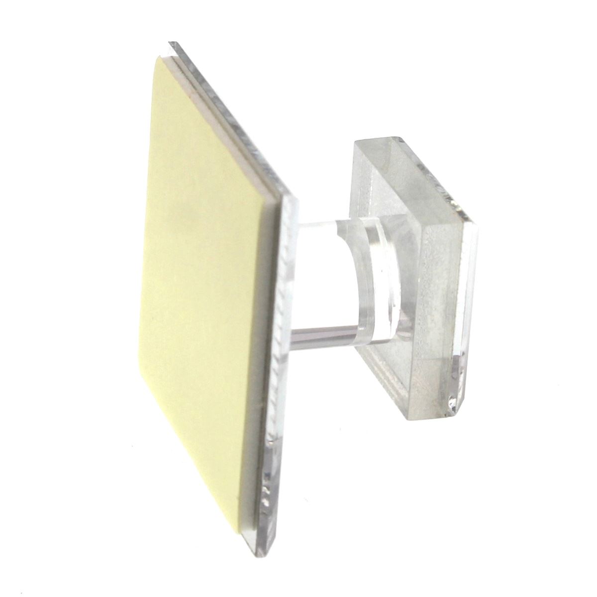 Richelieu Mornac Square Knob on 1 3/4" Base Mirror Effect Clear BP50011