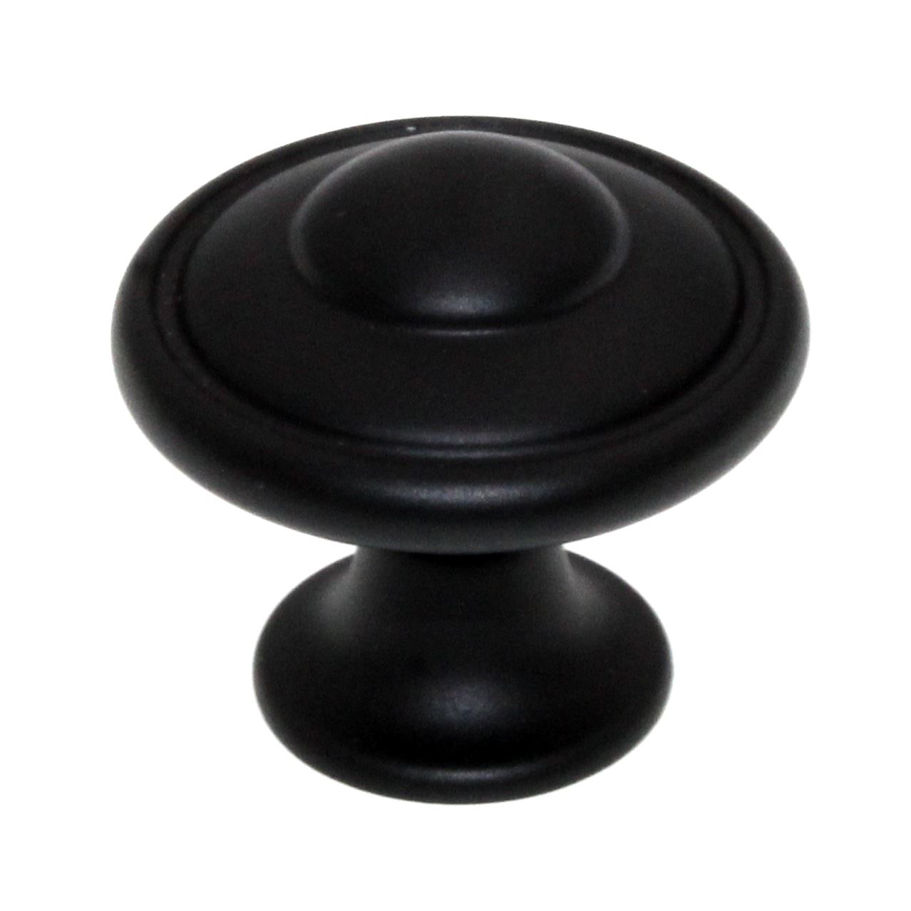 Amerock Everyday Heritage Flat Black 1 3/16" Round Cabinet Knob BP53002-FB
