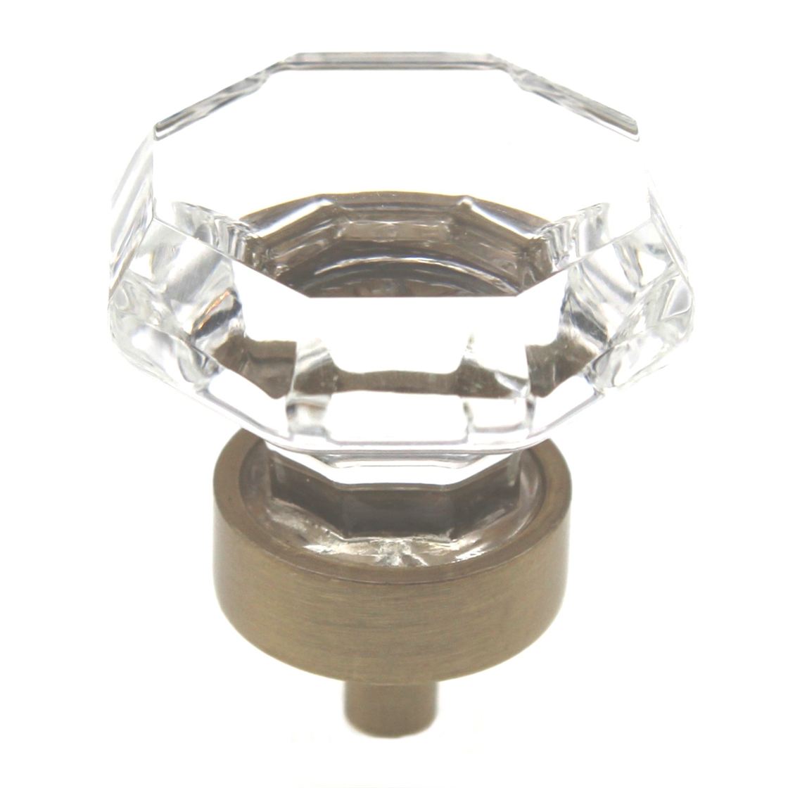 Amerock Classics 1 5/16" Octagon Cabinet Knob Clear Golden Champagne BP55268CBBZ