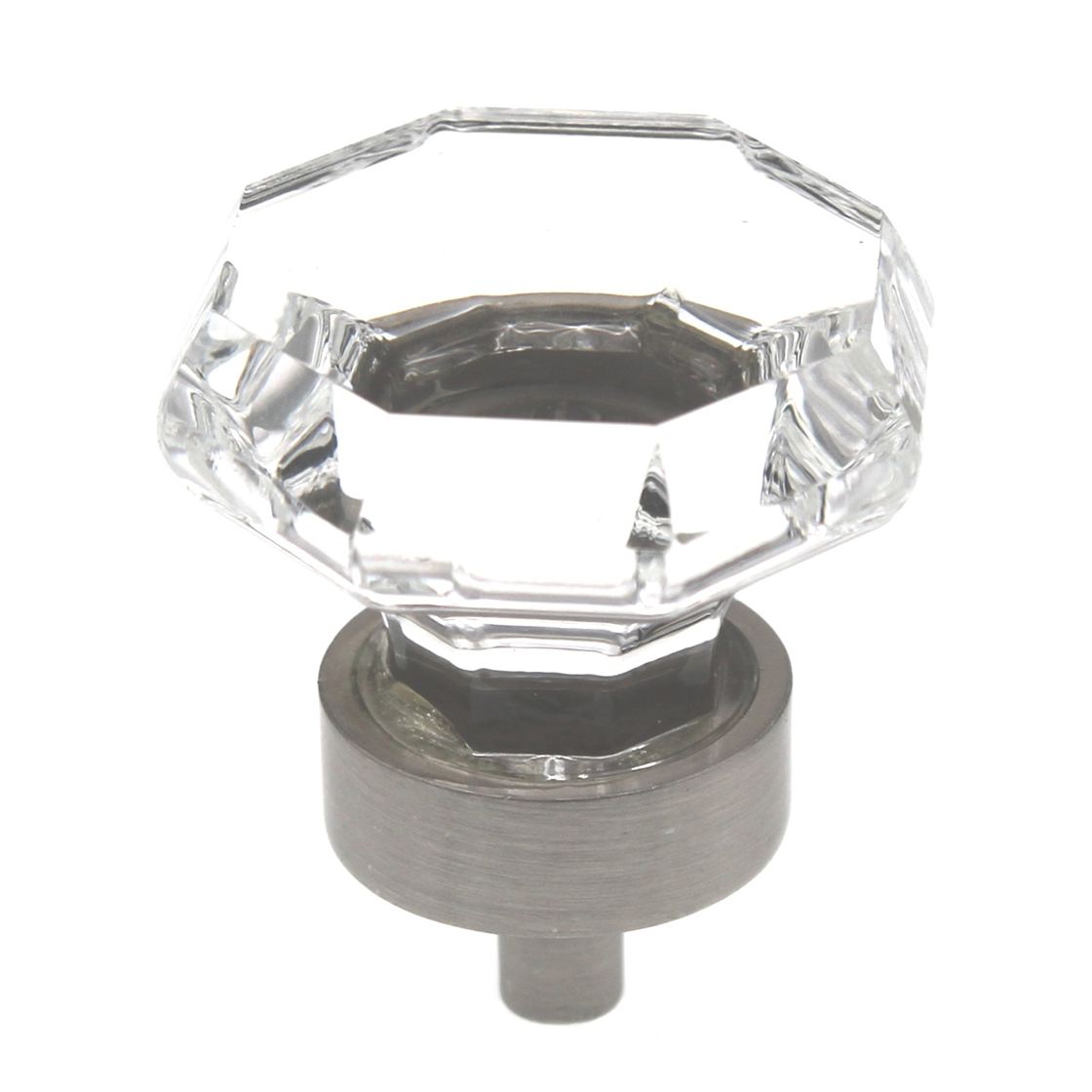 Amerock Classics 1 5/16" Octagon Cabinet Knob Clear Satin Nickel BP55268CG10