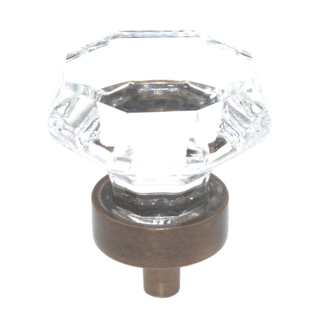 Amerock Classics 1 5/16" Octagon Cabinet Knob Clear Gilded Bronze BP55268CGB