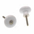Pair of Amerock Hardware BP706-30 White 1" Cabinet Knob Pulls Brass Screws