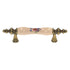 Amerock BP76243-FALB Antique Brass Allison 3"cc Cabinet Bar Pull Handle with Floral Almond Ceramic Center