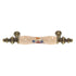 Amerock BP76243-FALB Antique Brass Allison 3"cc Cabinet Bar Pull Handle with Floral Almond Ceramic Center