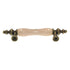 Amerock BP76243-FALB Antique Brass Allison 3"cc Cabinet Bar Pull Handle with Floral Almond Ceramic Center