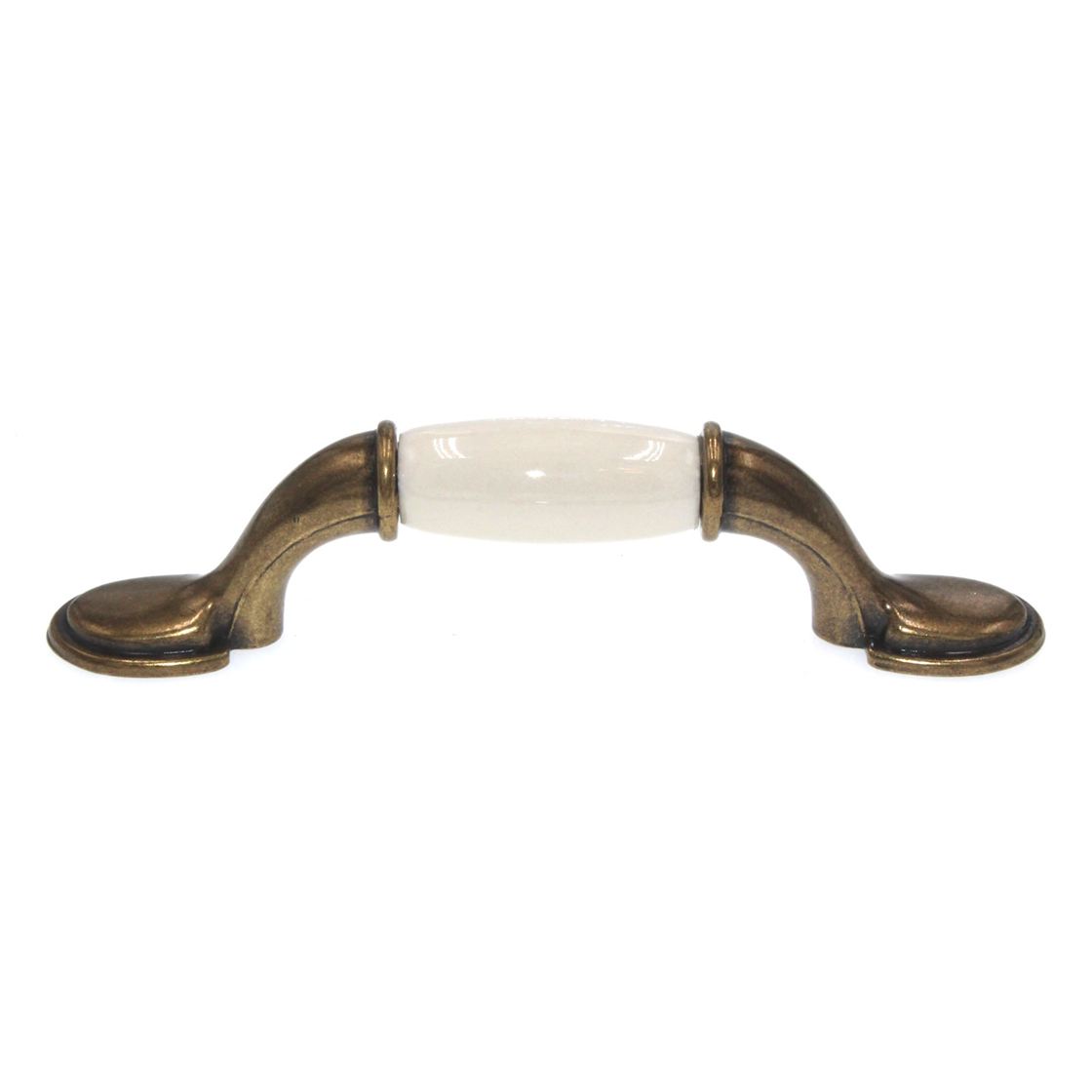 Amerock Royal Family 3" Ctr Antique Brass Bone Center Cabinet Pull BP76245-AB