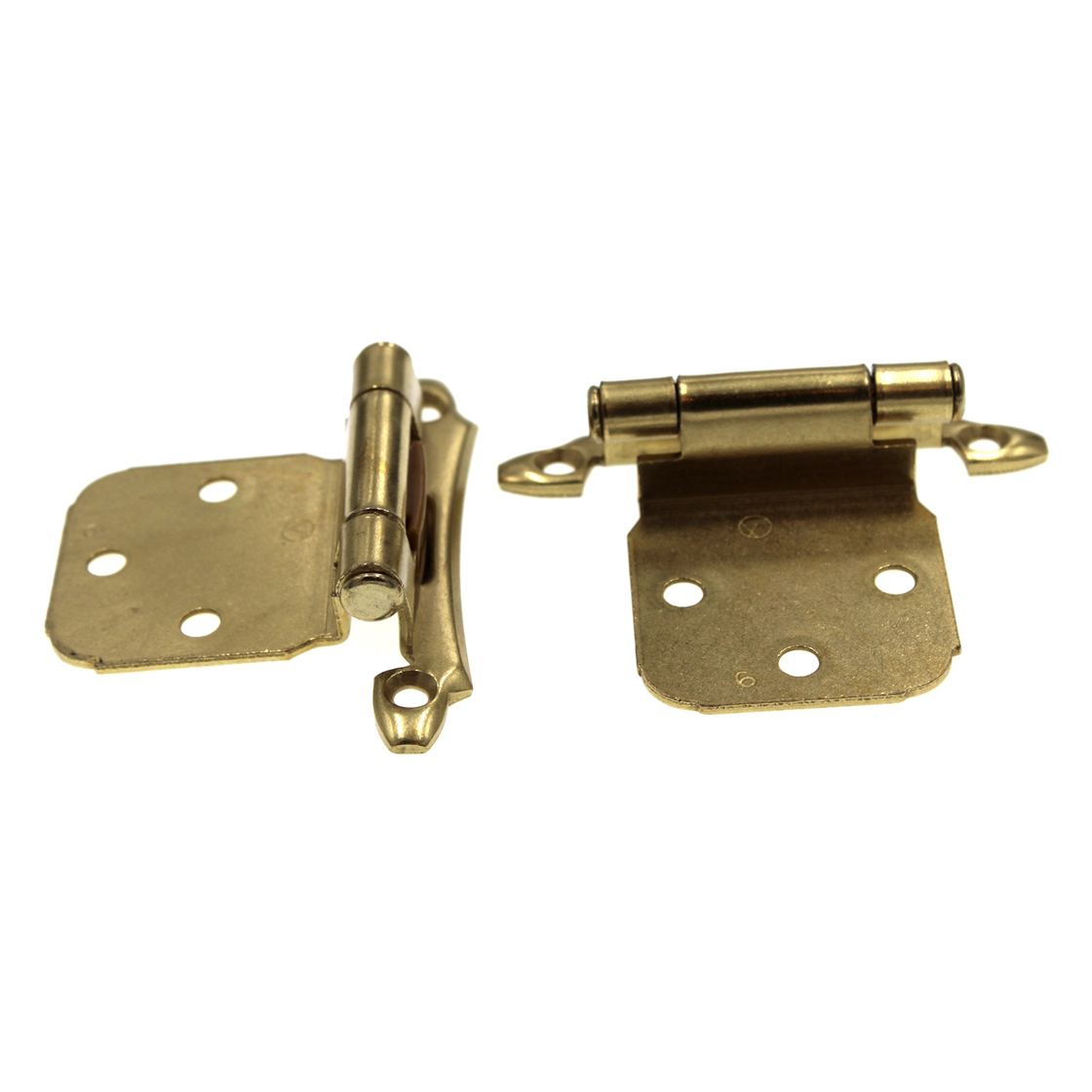 Pair Amerock Polished Brass Variable Overlay Hinges Self-Closing BP7929-3