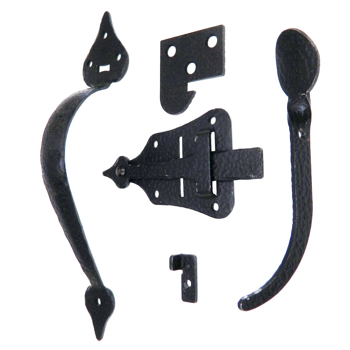 Amerock Colonial BP8510-CB Pestillo de pulgar de acero negro de 8-1/2" con golpe de borde plano