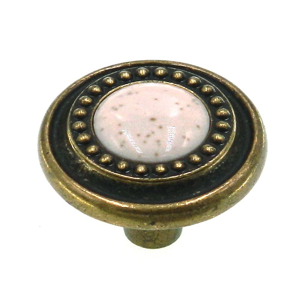 Vintage Amerock Classics latón bruñido avena 1-1/4" perilla de gabinete BP862-BB