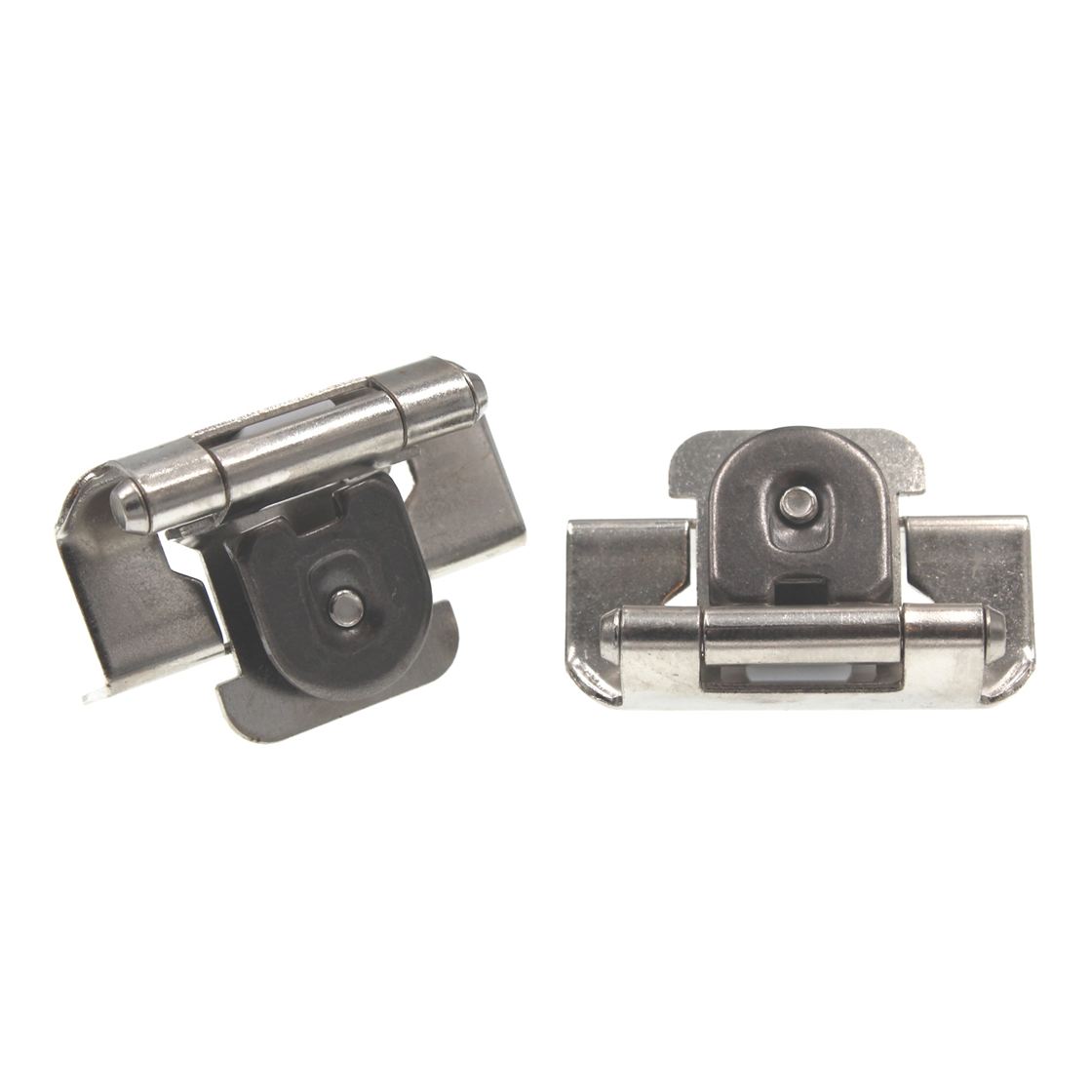 Pair of Amerock Single Demountable Cabinet Hinges 1/2" Overlay Nickel BPR871914