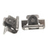 Pair of Single Demountable 1/2" Overlay Cabinet Hinges Satin Nickel BPR8719G10