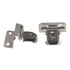 Pair of Single Demountable 1/2" Overlay Cabinet Hinges Satin Nickel BPR8719G10