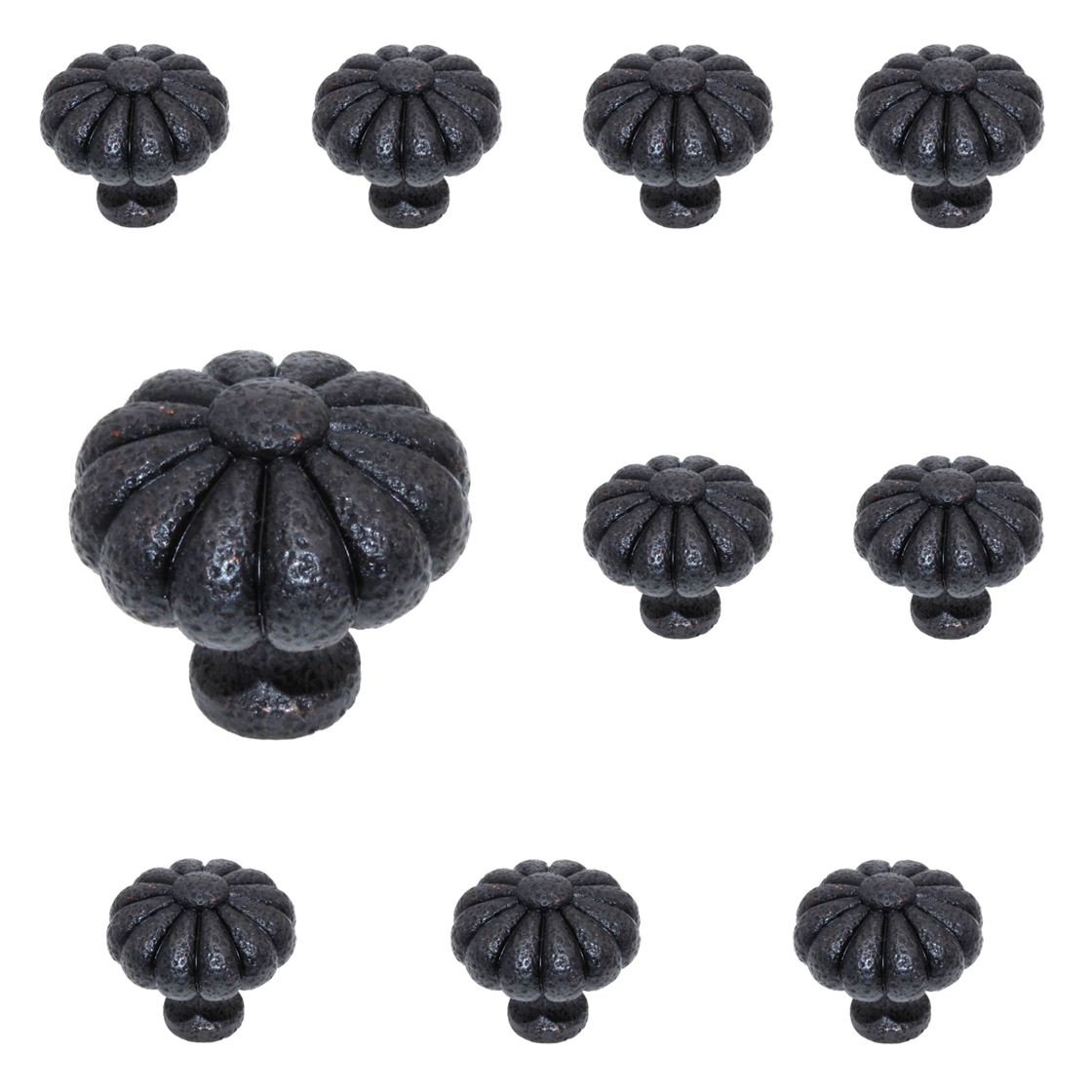 Ancient Treasures Rustic Hammered Floral Oil Rubbed Bronze 1 1/2" Pull Knob C011ORB, 10 Pack