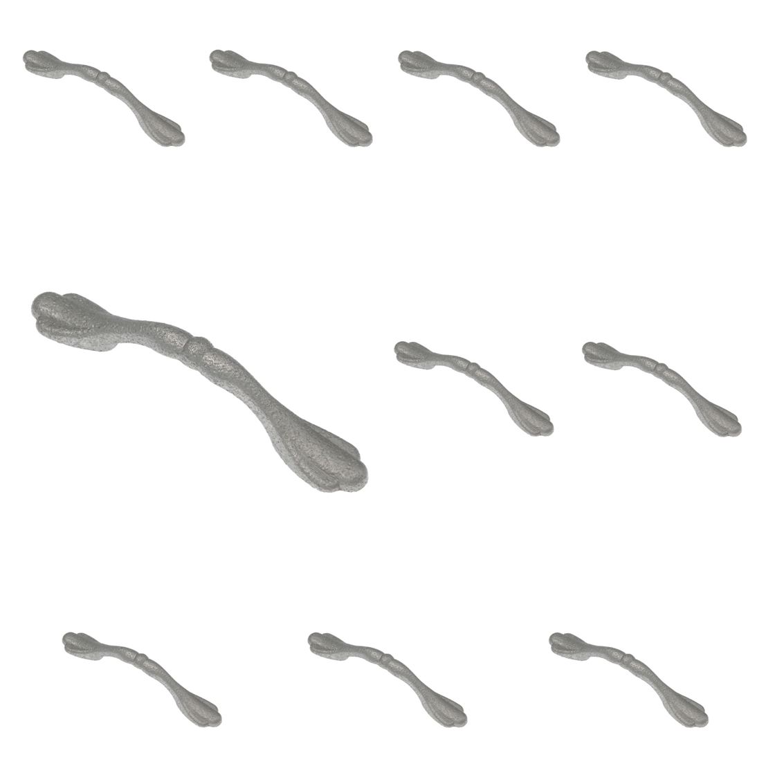 10 Pack of Ancient Treasures Rustic Hammered C025SAT Satin Chrome 3"cc Arch Pull