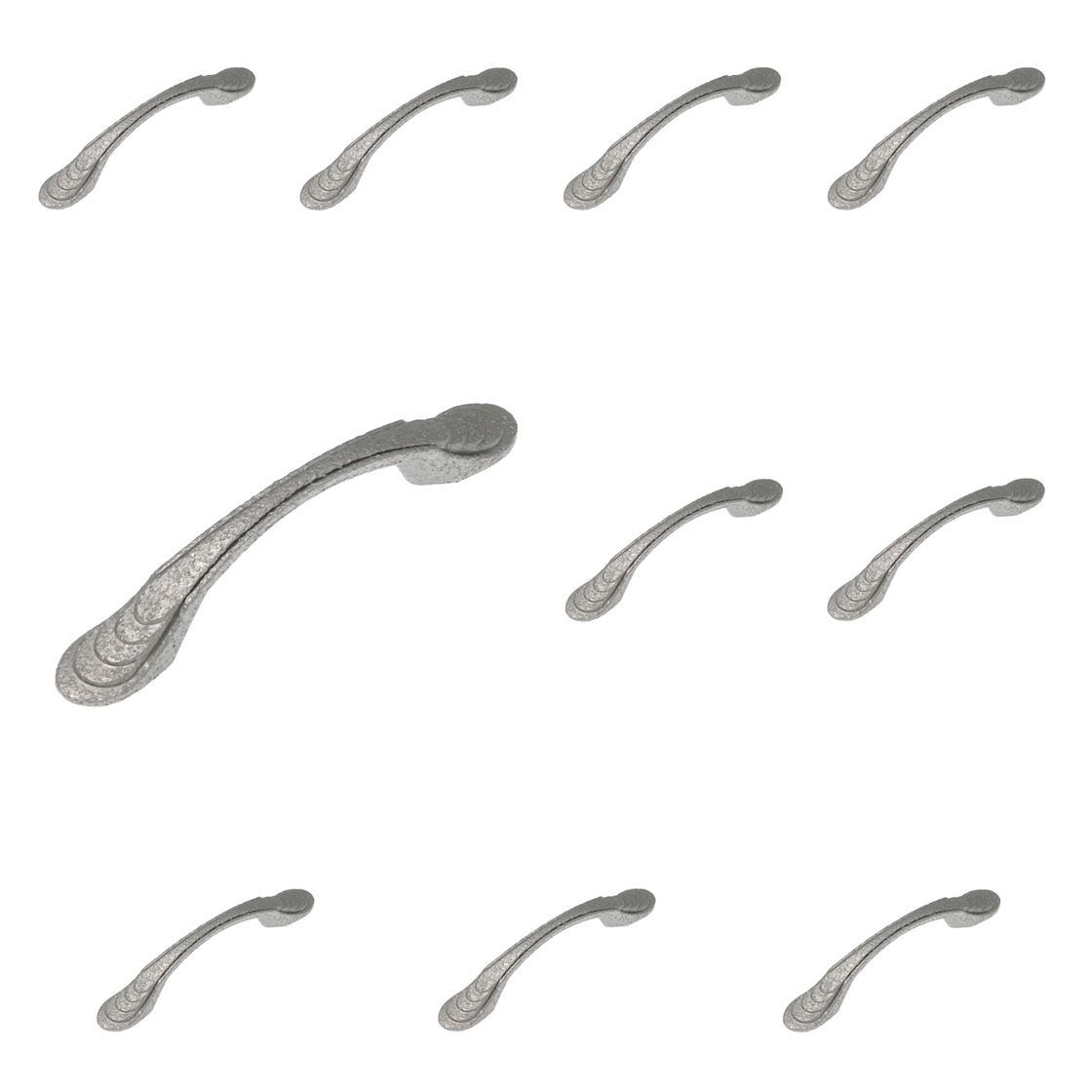 10 Pack of Ancient Treasures Rustic Hammered C033SAT Satin Chrome 3"cc Arch Pull