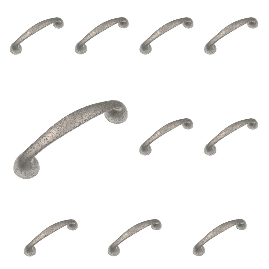 10 Pack of Ancient Treasures Rustic Hammered C037SAT Oil Rubbed Bronze 3 3/4" (96mm)cc Arch Pull