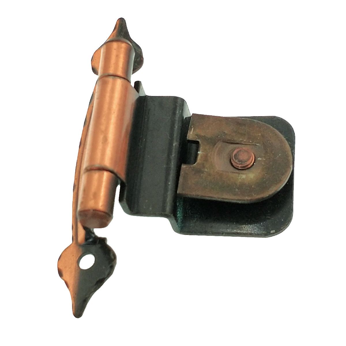 Single Demountable Cabinet Hinge 3/8" Inset Antique Copper CM7756-AC