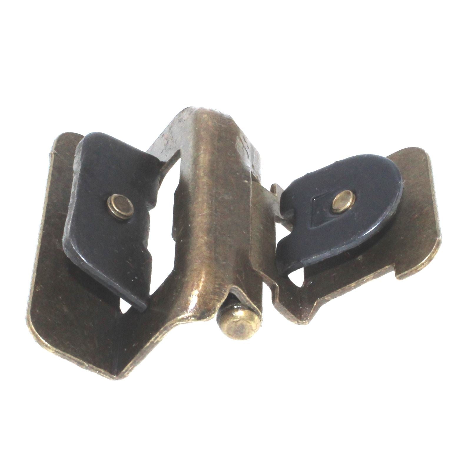 Pair Amerock Double Demountable Hinges 1/2" Overlay Burnished Brass BPR8704BB