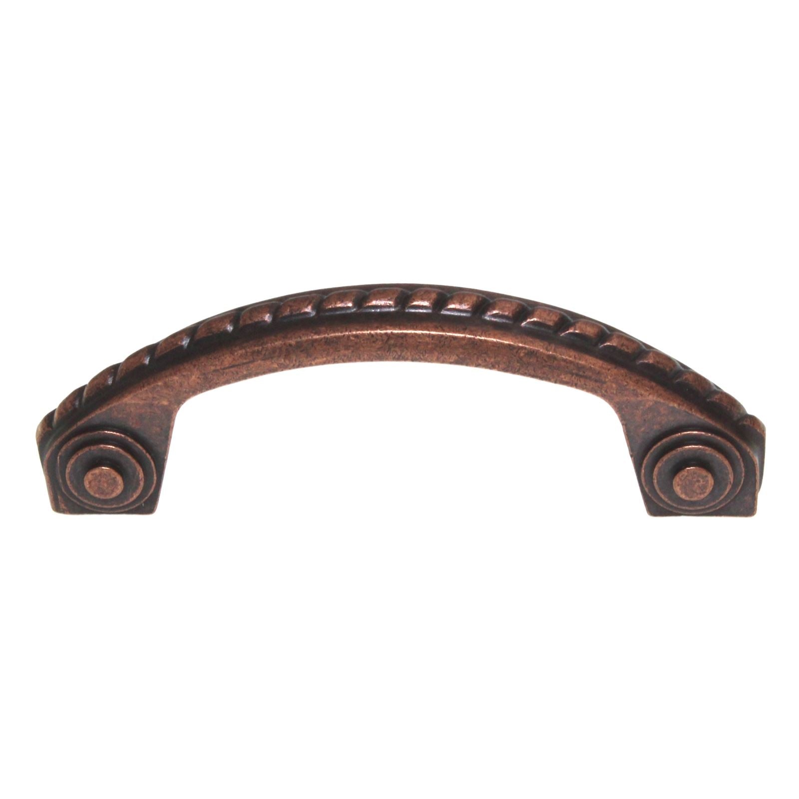 Cliffside Rope Suite 3" Ctr Cabinet Arch Pull Rope Old Copper K344-OC
