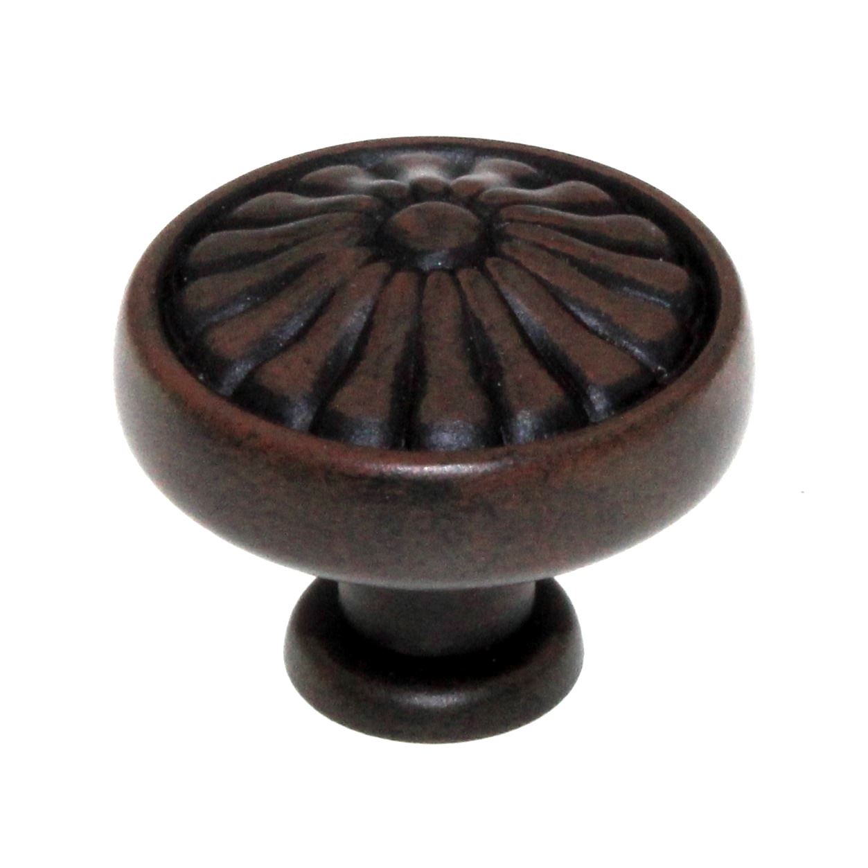 Top Knobs Normandy Brass 1 1/4" Cabinet Knob Patina Rouge M600