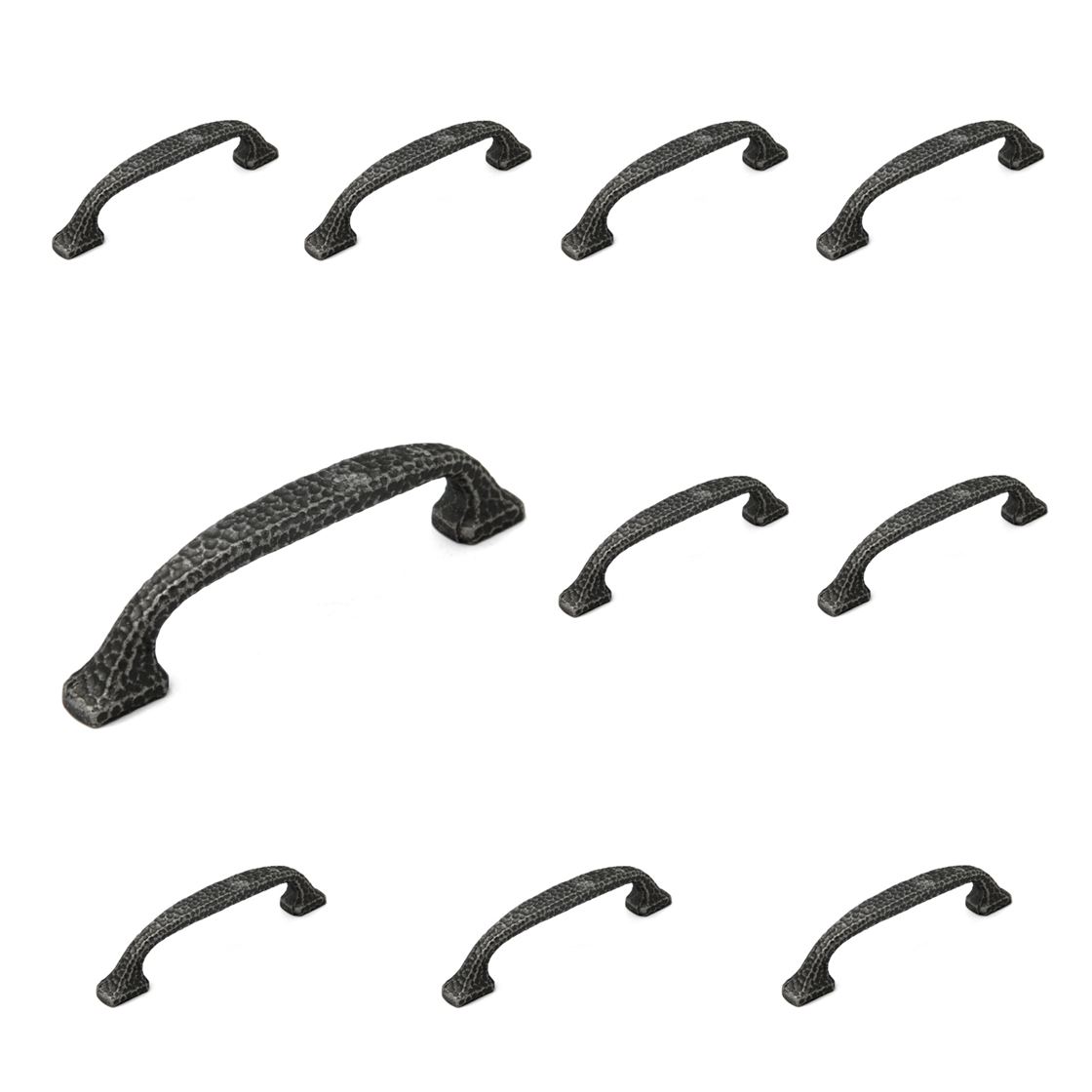 10 Pack Keeler Kingston M678 Old English Pewter 3 3/4" (96mm)cc Solid Brass Handle Pull