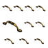 10 Pack Belwith P4221-EA Rope English Antique 3 3/4"cc Cabinet Handle Pulls
