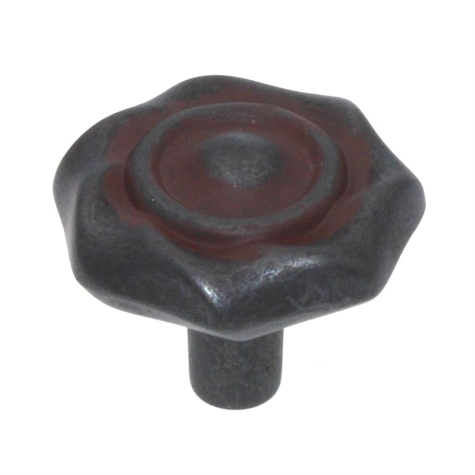 Hickory Hardware Charleston Blacksmith Rustic Iron 1 1/4" Cabinet Knob Pull PA1312-RI