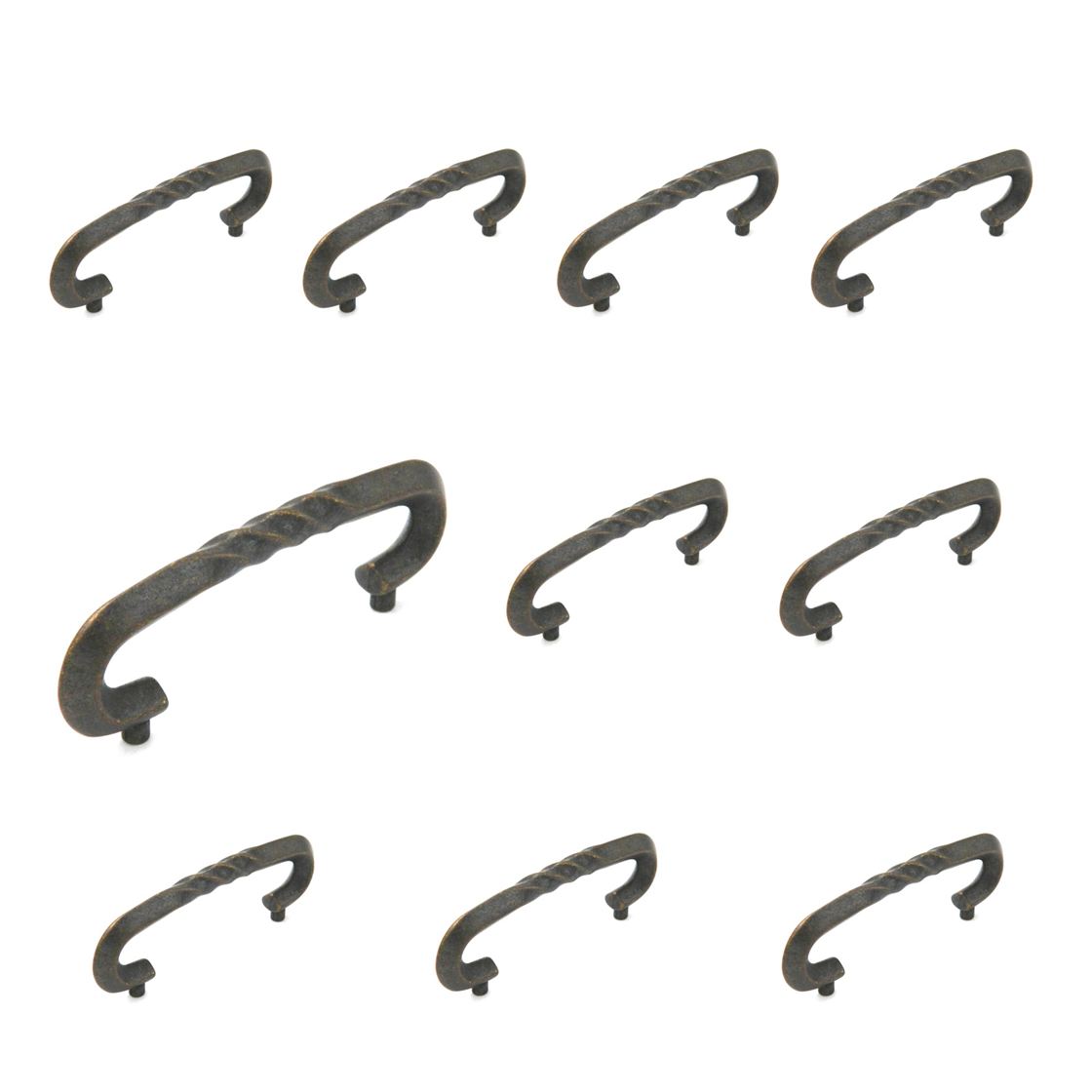 10 Pack Hickory Hardware Charleston Blacksmith Windover Antique 3"cc Handle Pulls PA1323-WOA